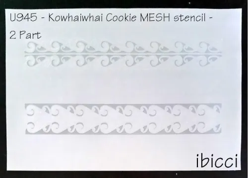 ibicci Maori Kowhaiwhai Ngaru Cookie Mesh Stencil